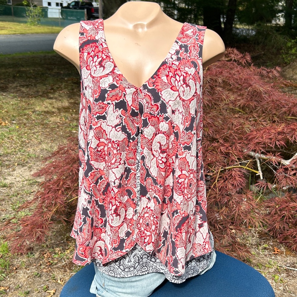 Lucky Brand Flowy Tank Top - Floral- Size Small